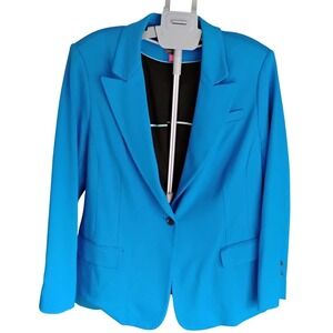 Vince Camuto Womens turquoise One Button Blazer Career Office Jacket 16 W